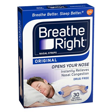 Breathe Right Original Tan Small/Medium Nasal Strips Small/Medium Tan