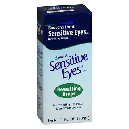 Sensitive Eyes Drops for Rewetting Soft Lenses to Minimize Dryness - 1 fl oz