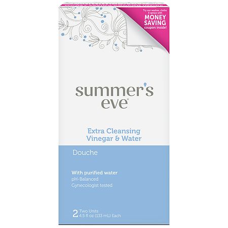 Summer's Eve Douche, Extra Cleansing Vinegar & Water, Twin Pack - 4.5 oz x 2 pack