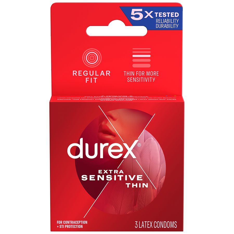 Durex Extra Sensitive Ultra Thin Premium Lubricated Latex Condoms Walgreens