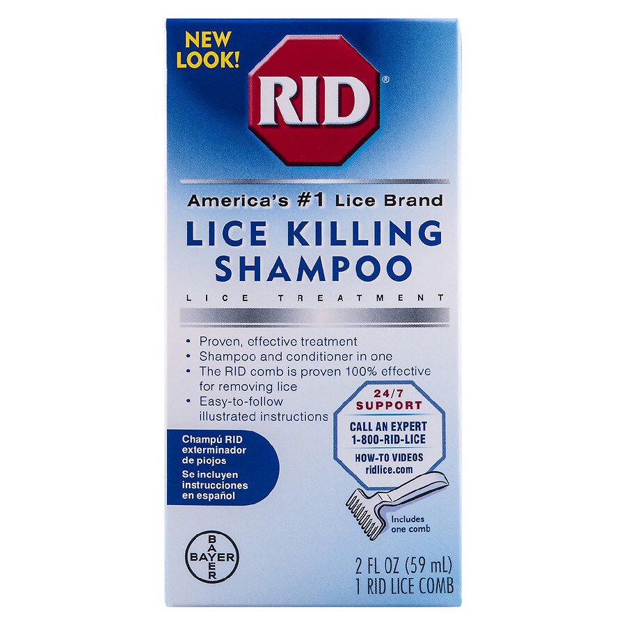 RID Lice Killing Shampoo for Kids and Adults with Comb