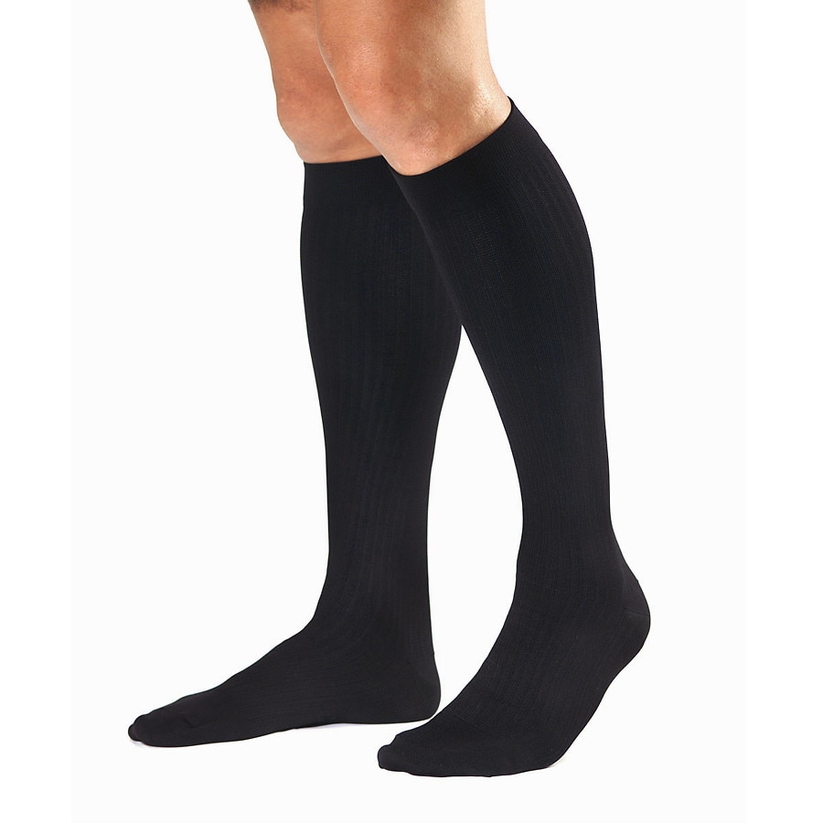 Jobst SupportWear Men's Dress Knee High Socks Black, Black