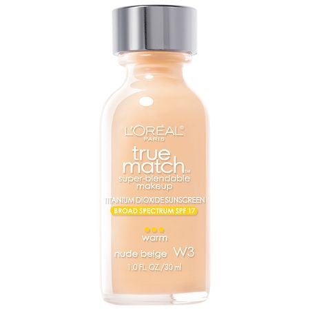 L'Oreal Paris True Match Super-Blendable Foundation Makeup, Nude Beige