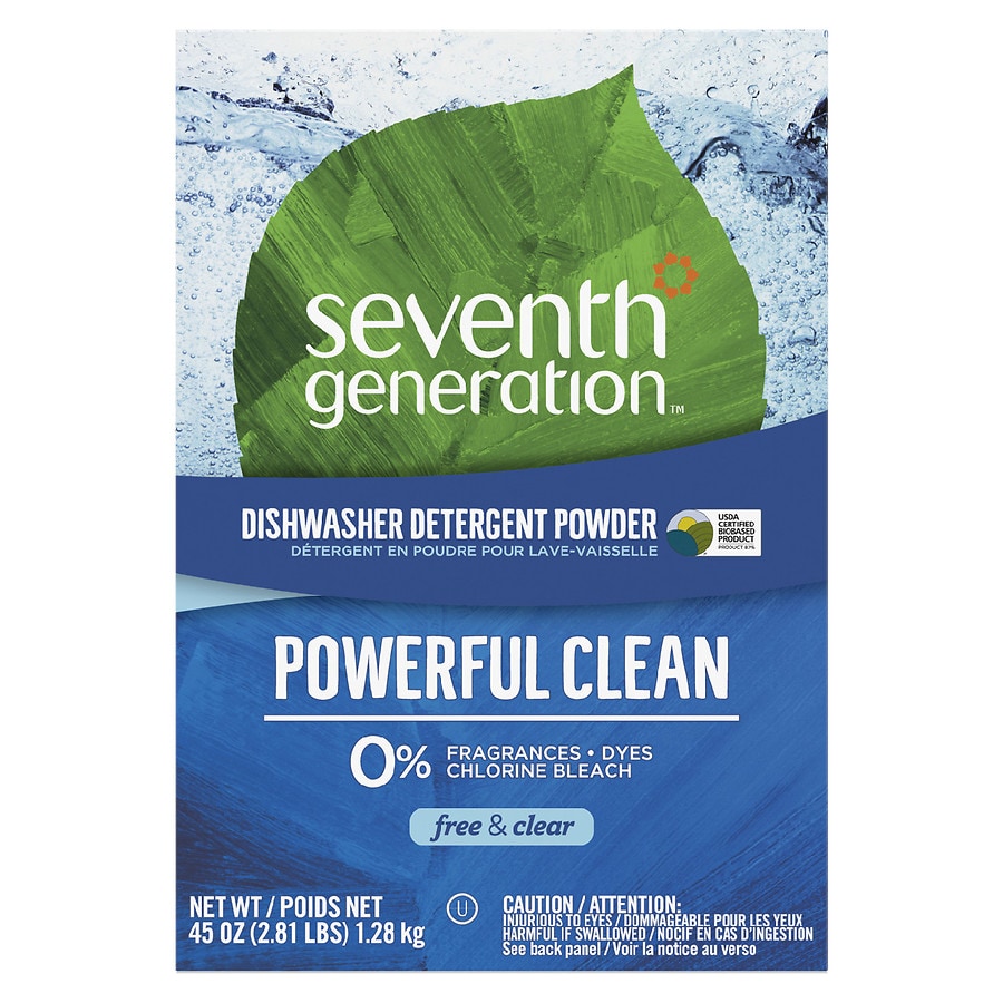 Seventh Generation Free and Clear Fragrance Free Dishwasher Detergent Powder Free & Clear