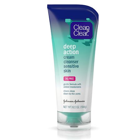 Clean & Clear Deep Action Cream Cleanser, Sensitive Skin