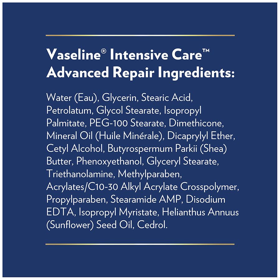 Vaseline Body Lotion Advanced Repair Unscented Unscented
