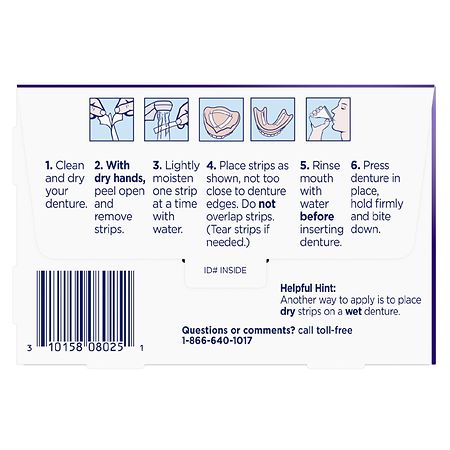 Super Poligrip Comfort Seal Denture Adhesive Strips Walgreens