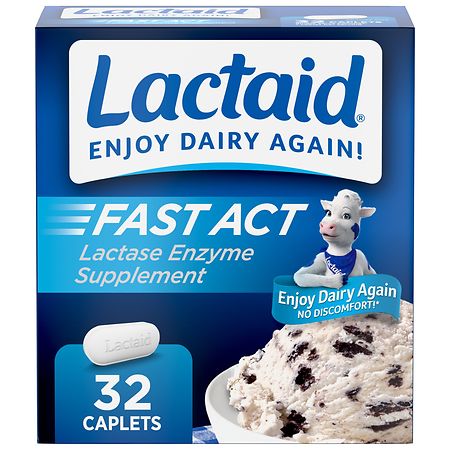 Lactaid Fast Act Lactose Intolerance Caplets - 32.0 ea