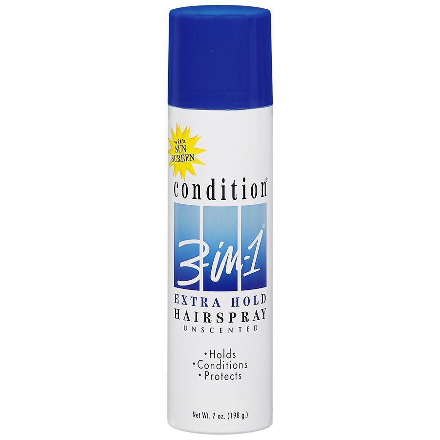 Condition 3-in-1 Extra Hold Hair Spray, Aerosol Unscented