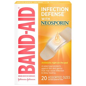 Band-Aid Plus Antibiotic Adhesive Bandages Assorted Sizes