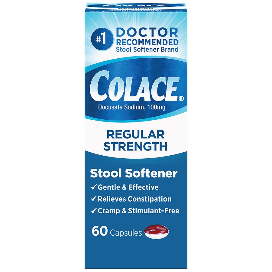 Colace Docusate Sodium Stool Softener Regular Strength Capsules | Walgreens