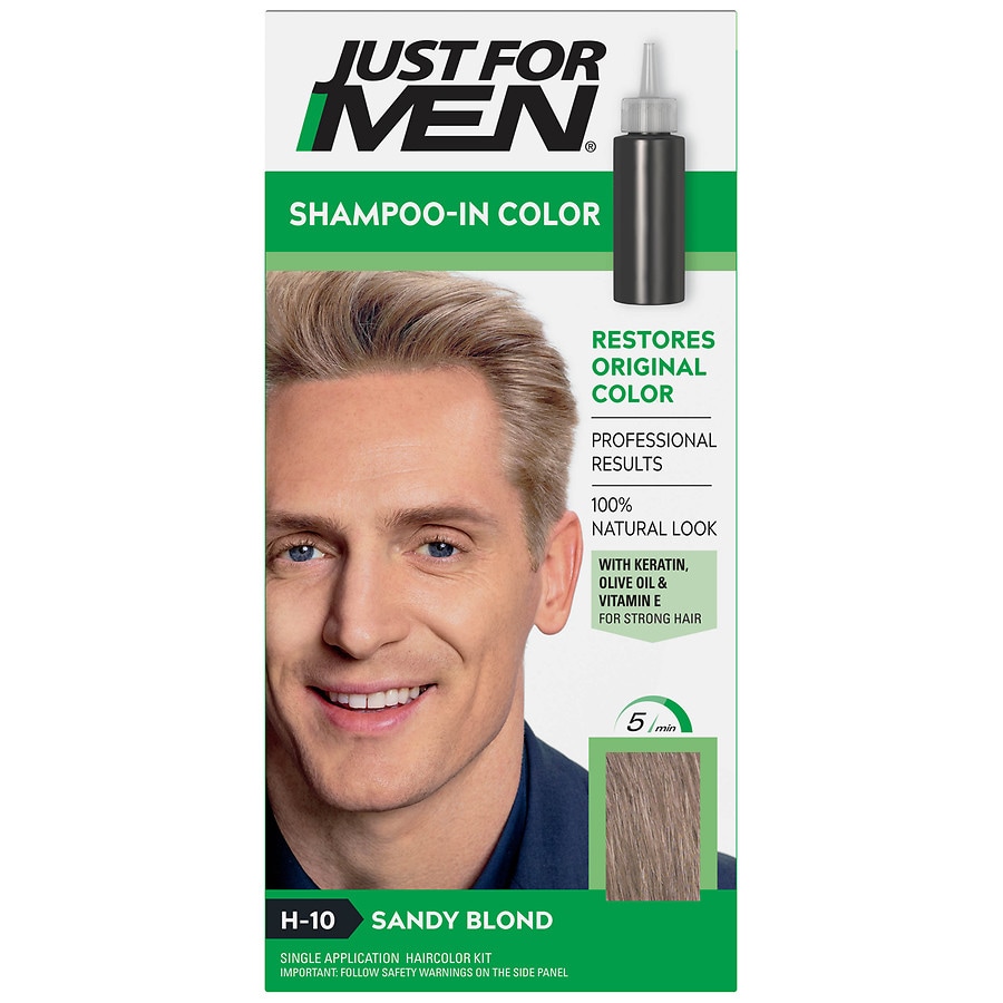 Just For Men Shampoo In Haircolor H 10 Sandy Blond Walgreens