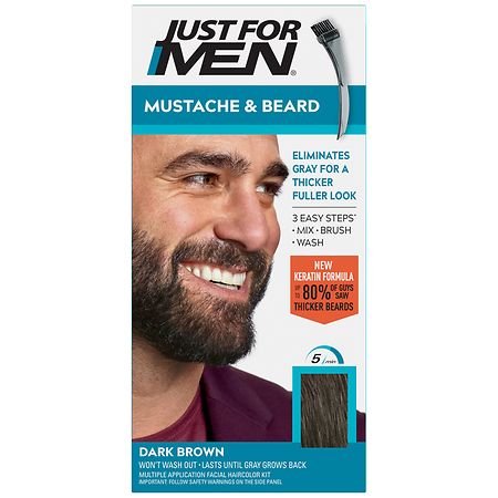 Just For Men Brush-In Color Gel for Mustache & Beard | Walgreens Just For Men Brush-In Color Gel for Mustache & Beard | Walgreens