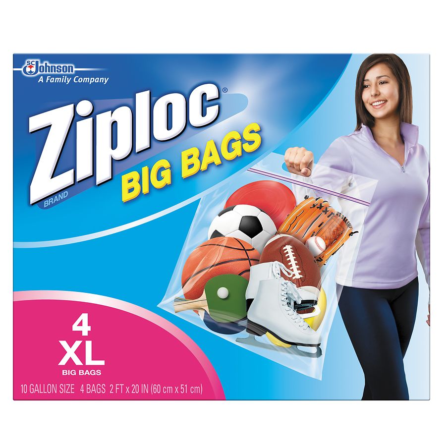 Ziploc Big Bags XL 4 Bags Pack of 2 