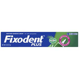 Fixodent Food Seal Denture Adhesive Cream Plus Scope Flavor