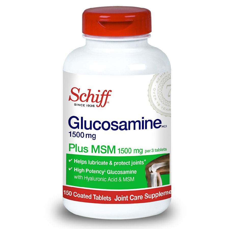 Schiff Glucosamine 1500mg Plus Msm أقراص مخصصة للعناية بالمفاصل Walgreens