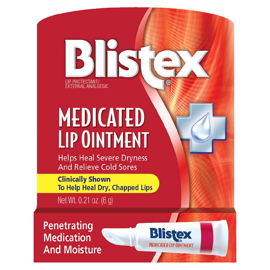 Blistex Medicated Lip Ointment for Severe Dry Lips and Relief from Cold ...