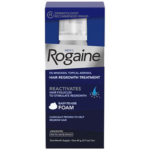 Men's Rogaine Hair Regrowth Treatment Foam Unscented,1 month supply