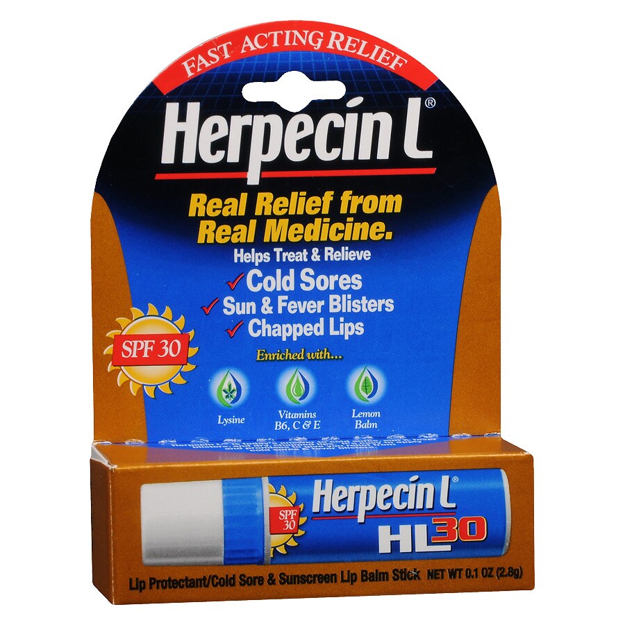 herpecin-l lip protectant/cold sore lip balm stick | walgreens