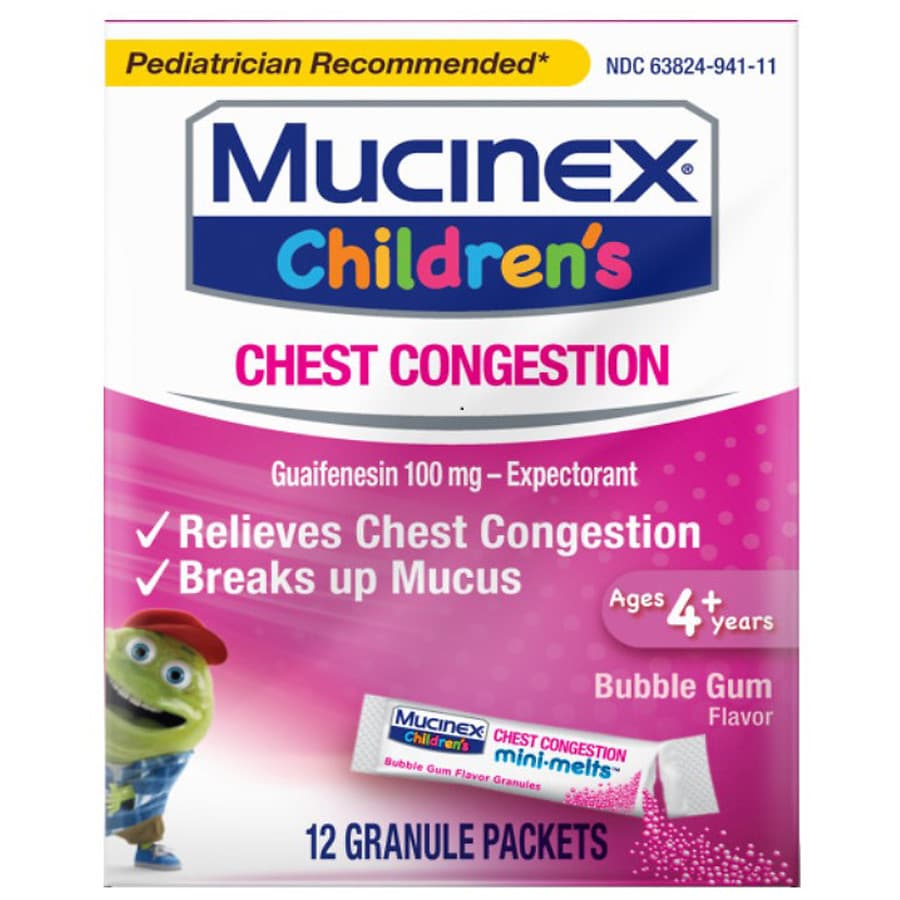 Children's Mucinex Chest Congestion Expectorant Mini-Melts Bubble Gum