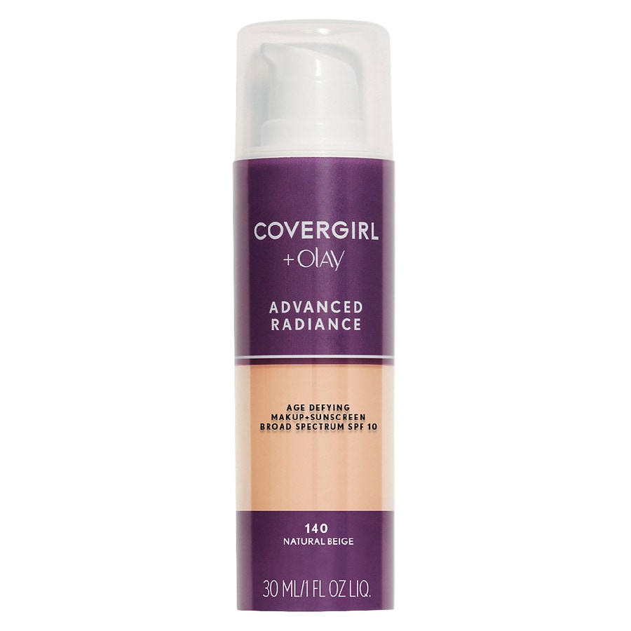 CoverGirl Advanced Radiance SPF 10 Age-Defying SPF Sunscreen Makeup, Natural Beige 140