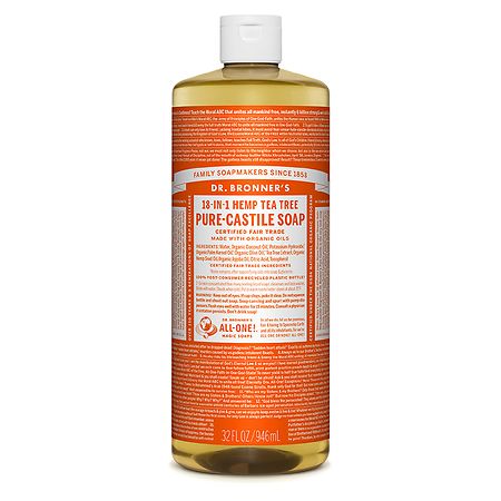 Dr. Bronner's 18-in-1 Hemp Pure-Castile Soap Tea Tree