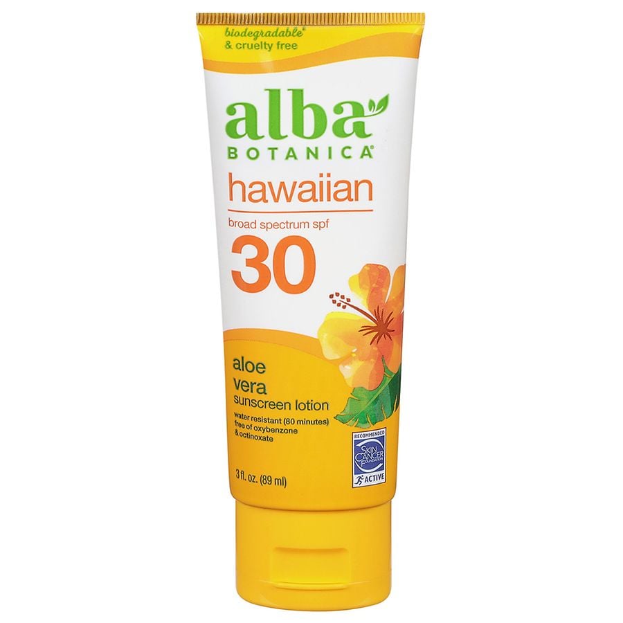 Alba Botanica Hawaiian Sunscreen, SPF 30 Soothing Aloe Vera