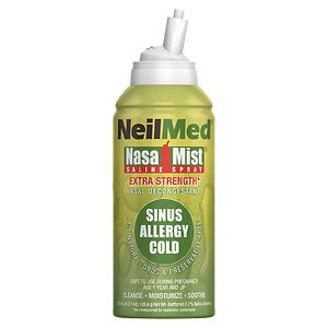 NeilMed Extra Strength NasaMist Saline Nasal Spray Drug Free Nasal Decongestant