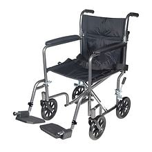 Drive Medical Lightweight Steel Transport Wheelchair with Fixed Full ...