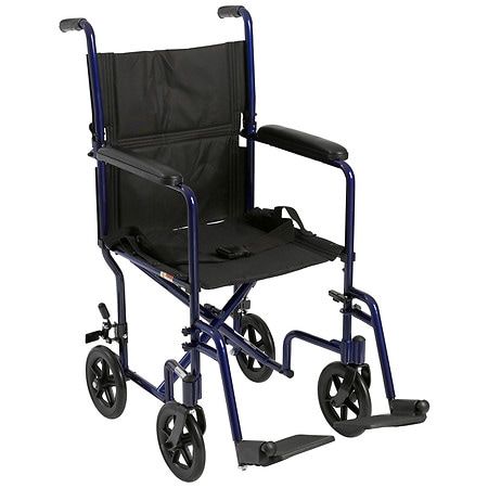 Drive Medical Lightweight Transport Wheelchair 19 Inch Black