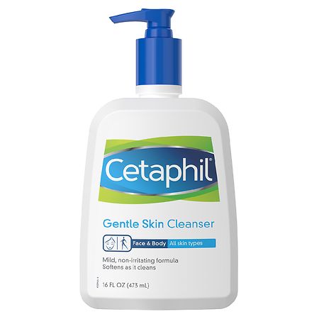 Cetaphil Gentle Skin Cleanser, Hydrating Face Wash & Body Wash, Ideal for Sensitive, Dry Skin, Fragrance-Free, Dermatologist Recommended, 16 fl oz