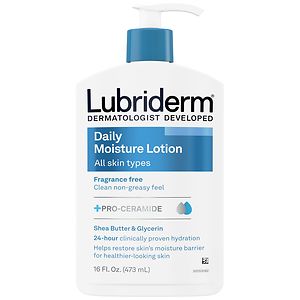 Lubriderm Daily Moisture Fragrance Free Lotion, For Normal to Dry Skin