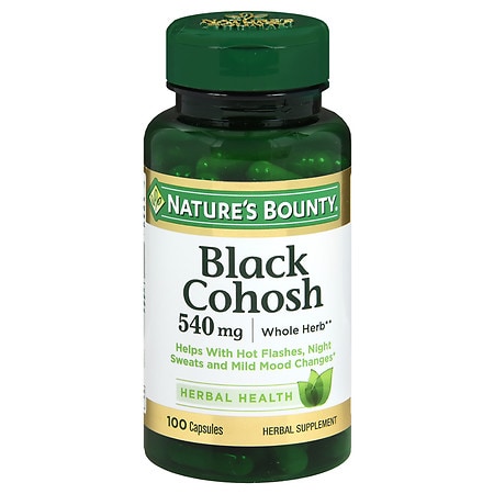 Nature's Bounty Black Cohosh 530 mg Herbal Supplement Capsules