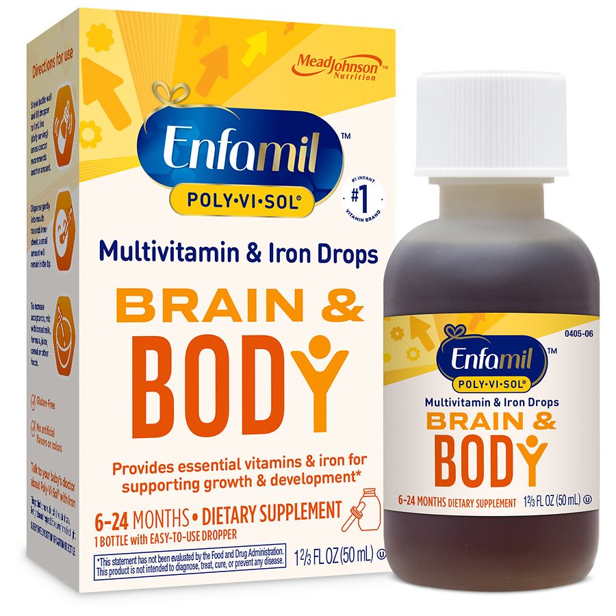 Enfamil Poly Vi Sol With Iron Multivitamin Supplement Drops Walgreens