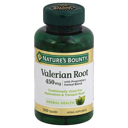Nature's Bounty Valerian Root 450 mg Plus Calming Blend Dietary Supplement Capsules