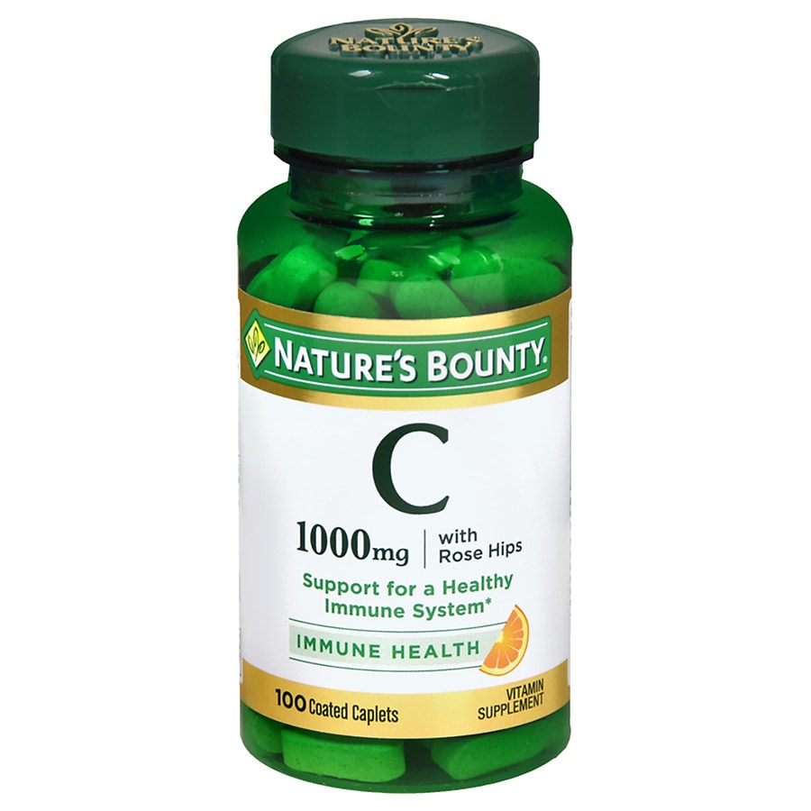 Nature S Bounty Vitamin C 1000mg Plus Rose Hips Coated Caplets Walgreens