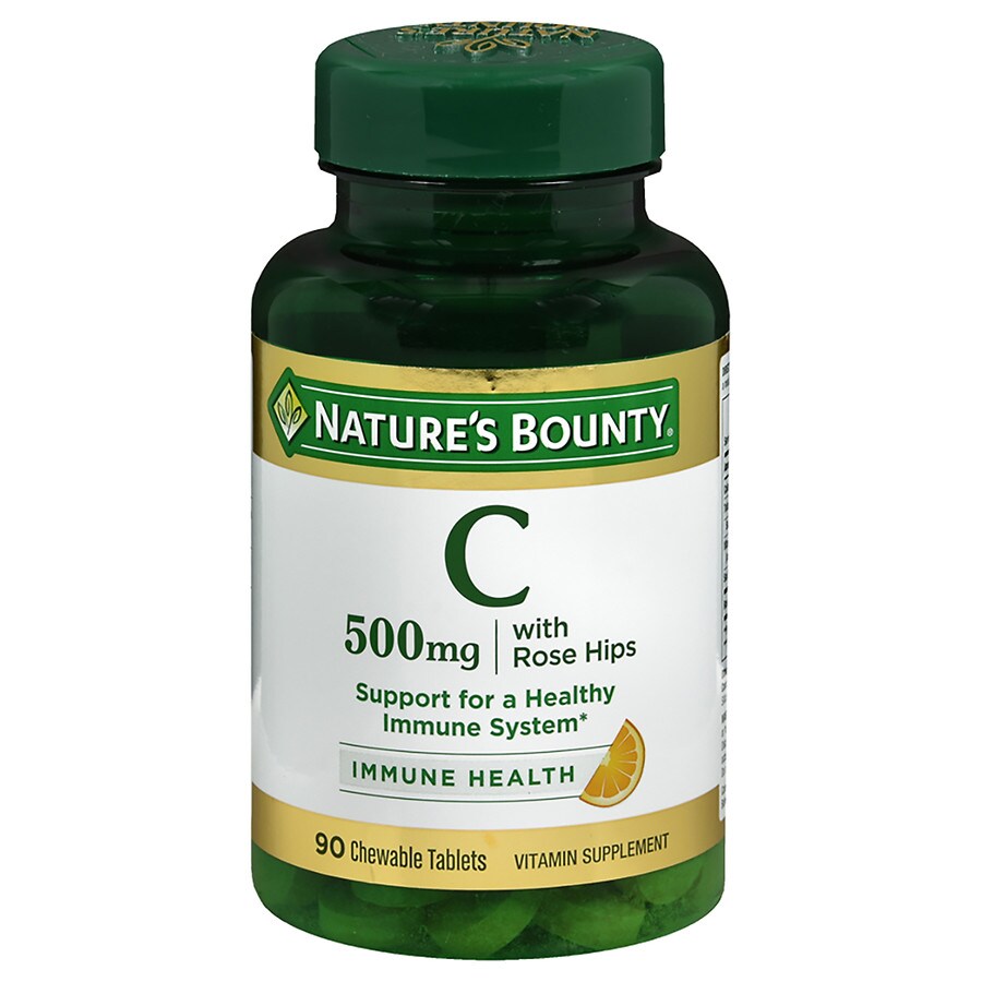 Nature S Bounty Delicious Chewable Vitamin C 500 Mg With Rose Hips Tablets Walgreens