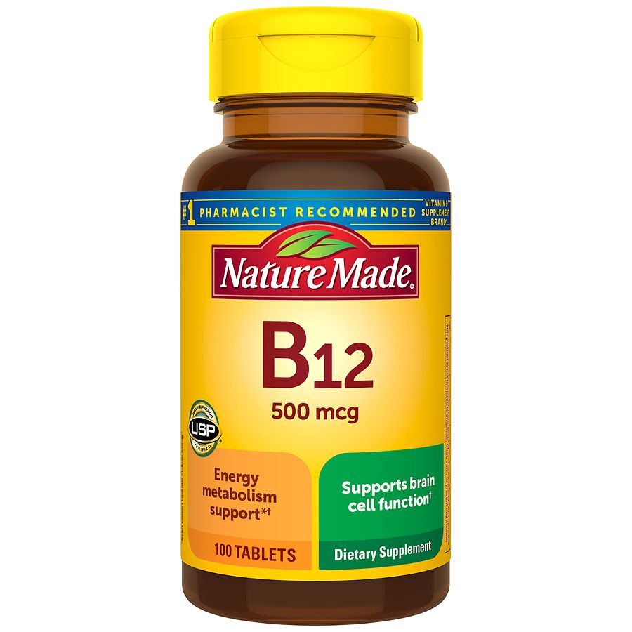 Nature Made Vitamin B-12 500 mcg Dietary Supplement ...