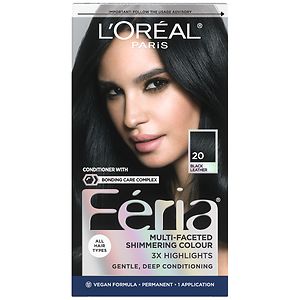 L'Oreal Paris Feria Permanent Haircolour Gel Black Leather 20