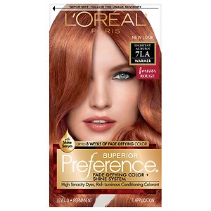 L'Oreal Paris Preference Permanent Hair Color Lightest Auburn 7LA