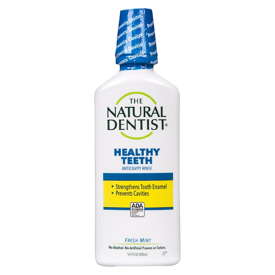 The Natural Dentist Healthy Teeth Anti Cavity Fluoride Rinse Fresh Mint   900 