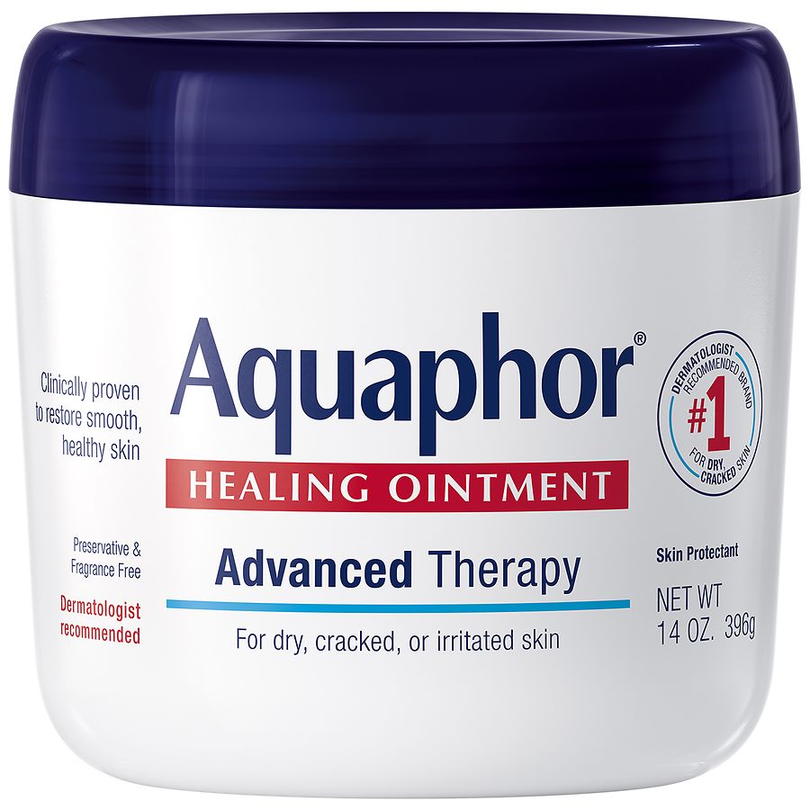 Photo 1 of Aquaphor Healing Ointment Advanced Therapy Skin Protectant, Dry Skin Body Moisturizer, 14 Oz Jar
