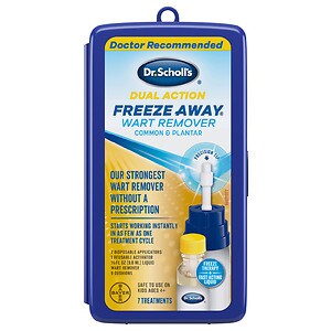 Dr. Scholl's Dual Action Freeze Away Common and Plantar Wart Remover for Large Warts