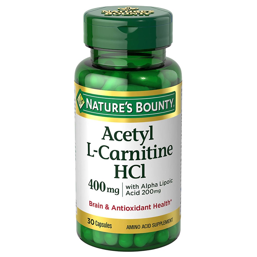 Nature's Bounty Acetyl L-Carnitine 400 mg with Alpha Lipoic Acid Dietary Supplement Capsules