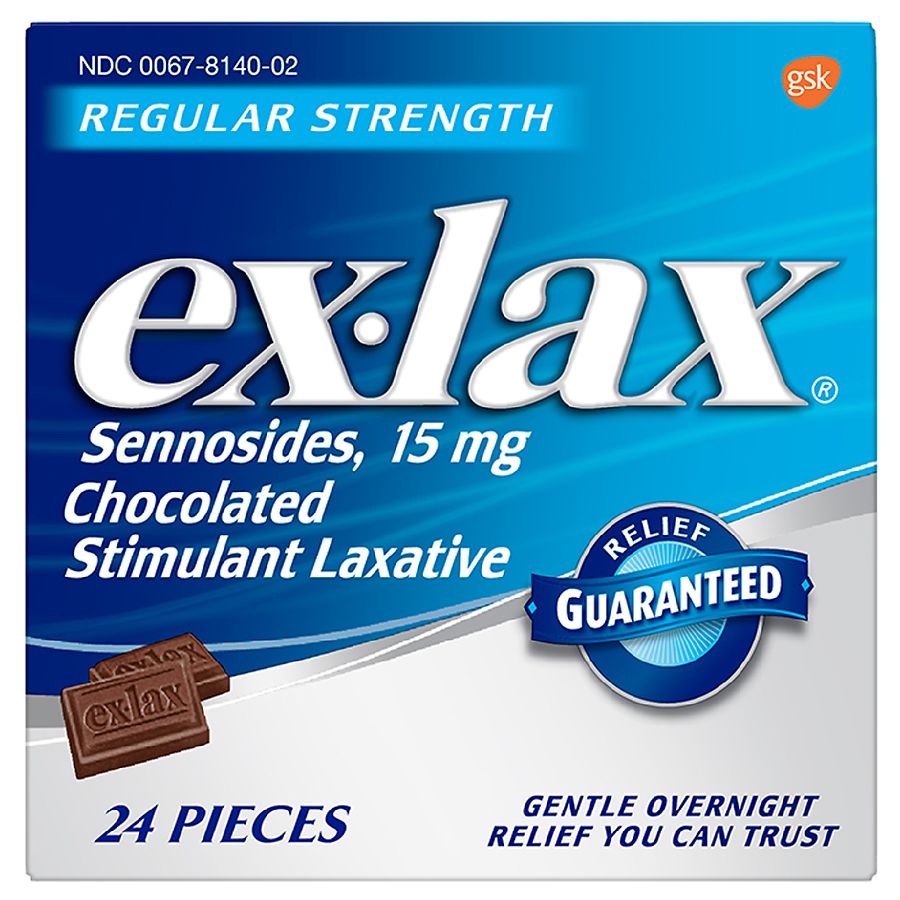 exlax Regular Strength Stimulant Laxative Chocolate Walgreens