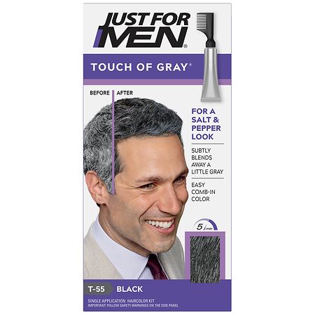 Just For Men Touch of Gray Hair Color  T-55 Black