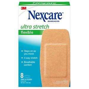 Nexcare Comfort Flexible Fabric Bandage, Knee and Elbow