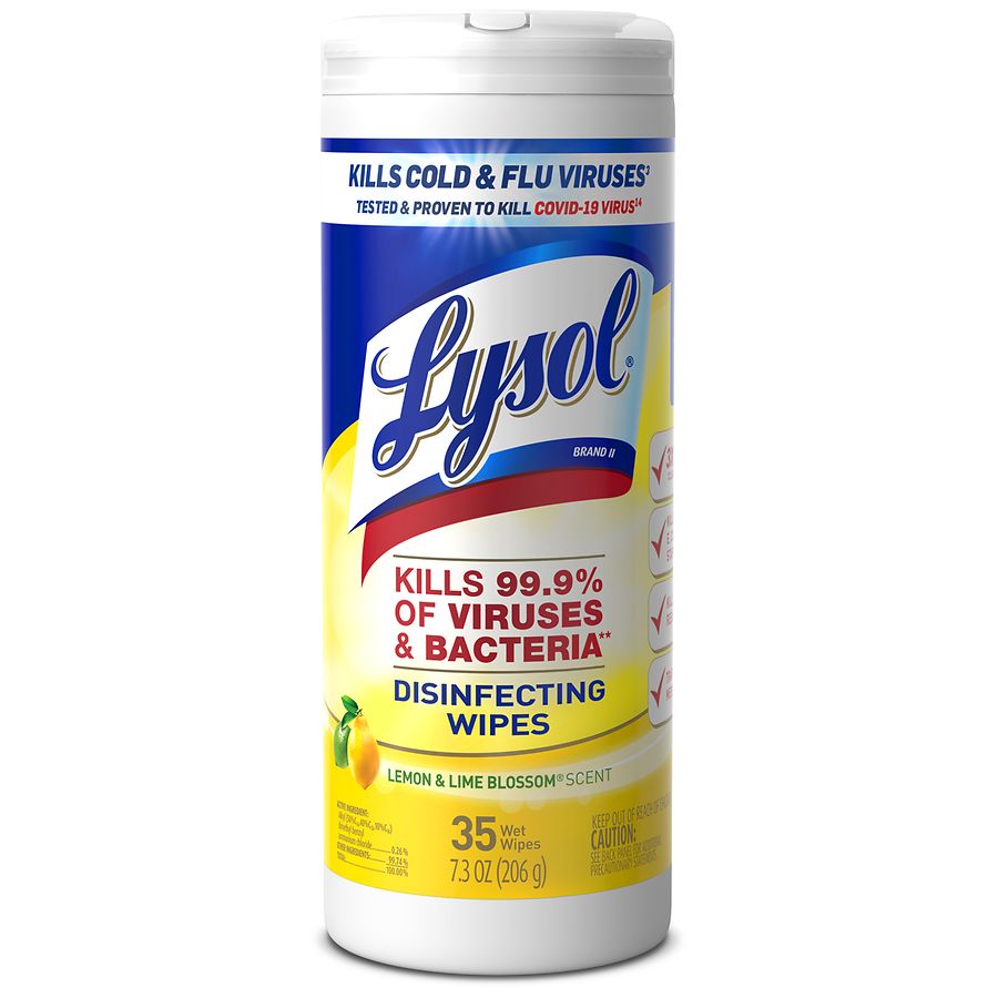 Lysol Disinfecting Wipes Lemon Lime Walgreens