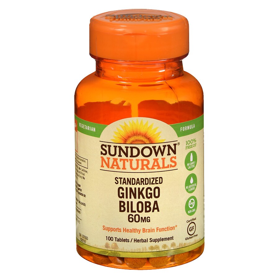 Sundown Naturals Ginkgo Biloba plus, 60mg, Tablets