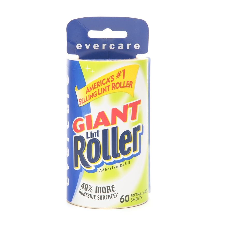Evercare Giant Extreme Stick Lint Roller 60-Sheets Refill 1 Roll 